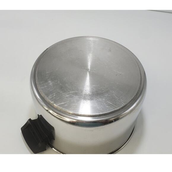 VTG Revere Ware 1801 Tri-Ply Stainless Steel Disk Bottom 6QT Stock Pot No Lid - Picture 6 of 6